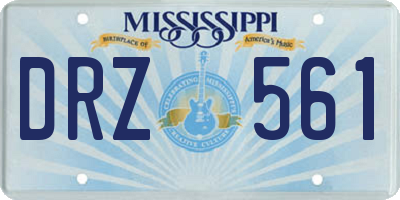 MS license plate DRZ561
