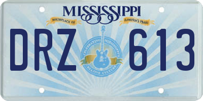 MS license plate DRZ613