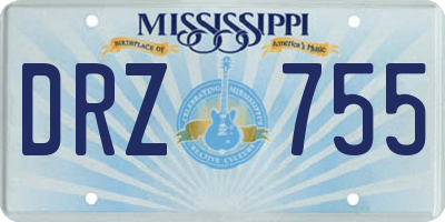MS license plate DRZ755