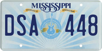 MS license plate DSA448