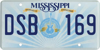 MS license plate DSB169