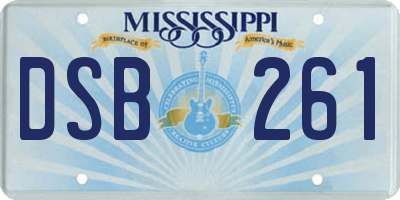 MS license plate DSB261