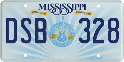 MS license plate DSB328