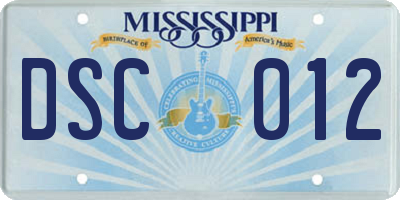 MS license plate DSC012