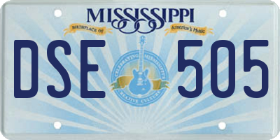 MS license plate DSE505