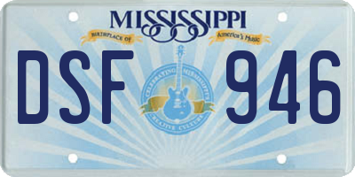 MS license plate DSF946