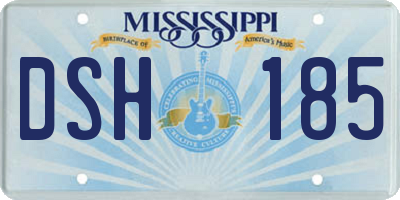 MS license plate DSH185