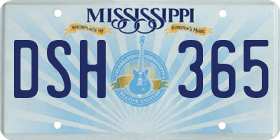 MS license plate DSH365