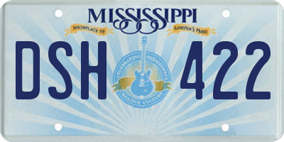 MS license plate DSH422