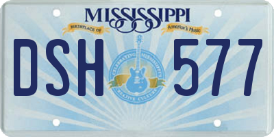 MS license plate DSH577