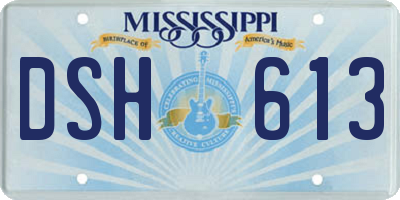 MS license plate DSH613