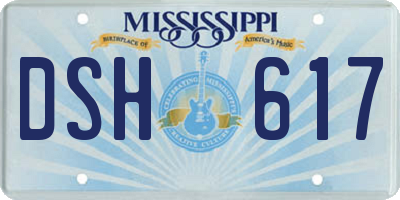 MS license plate DSH617