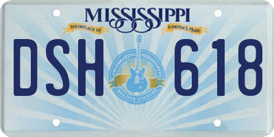 MS license plate DSH618