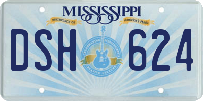 MS license plate DSH624
