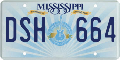 MS license plate DSH664