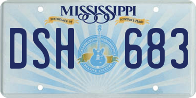 MS license plate DSH683