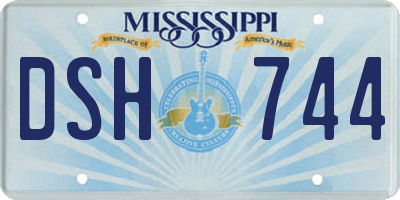 MS license plate DSH744