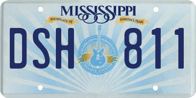 MS license plate DSH811