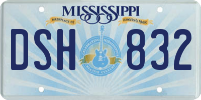MS license plate DSH832