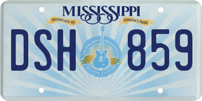 MS license plate DSH859