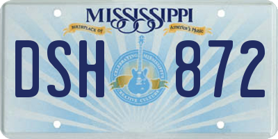 MS license plate DSH872