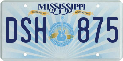MS license plate DSH875