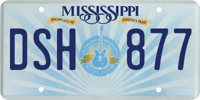 MS license plate DSH877