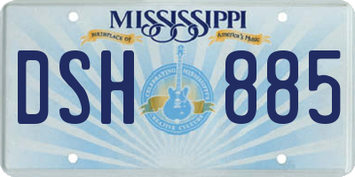 MS license plate DSH885