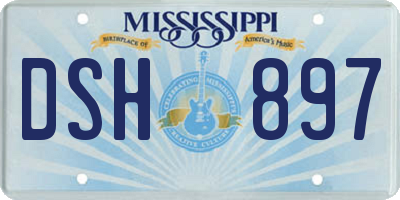 MS license plate DSH897