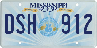 MS license plate DSH912