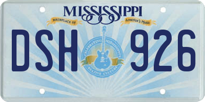 MS license plate DSH926