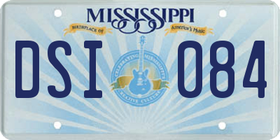 MS license plate DSI084