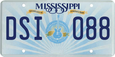 MS license plate DSI088