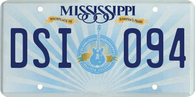 MS license plate DSI094