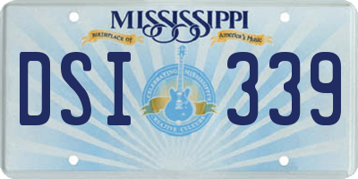 MS license plate DSI339