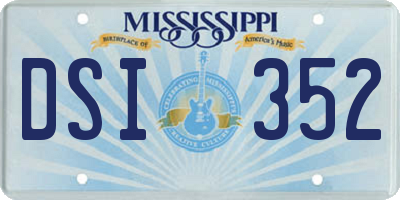 MS license plate DSI352