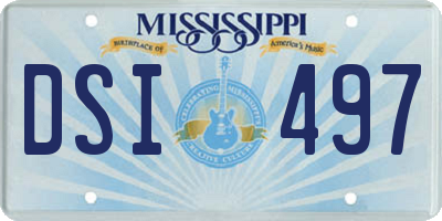 MS license plate DSI497