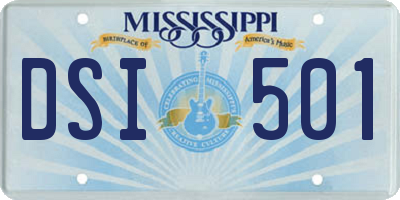 MS license plate DSI501