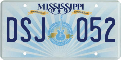 MS license plate DSJ052