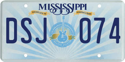 MS license plate DSJ074
