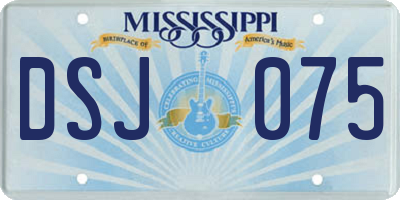 MS license plate DSJ075