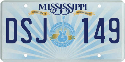 MS license plate DSJ149