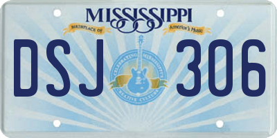 MS license plate DSJ306
