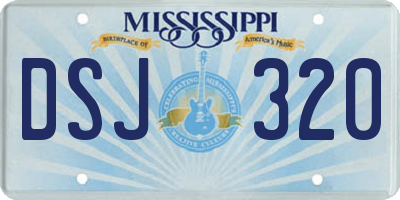 MS license plate DSJ320