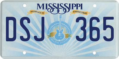 MS license plate DSJ365
