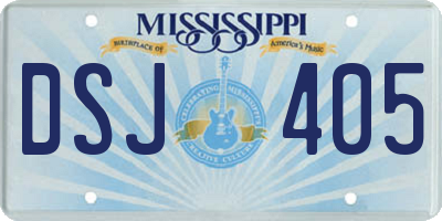 MS license plate DSJ405