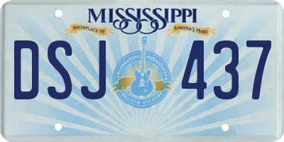 MS license plate DSJ437