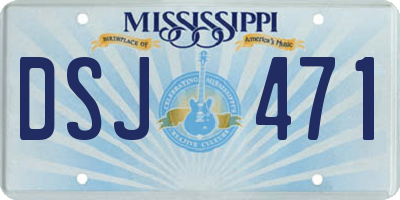 MS license plate DSJ471