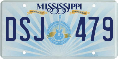 MS license plate DSJ479
