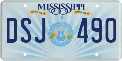 MS license plate DSJ490